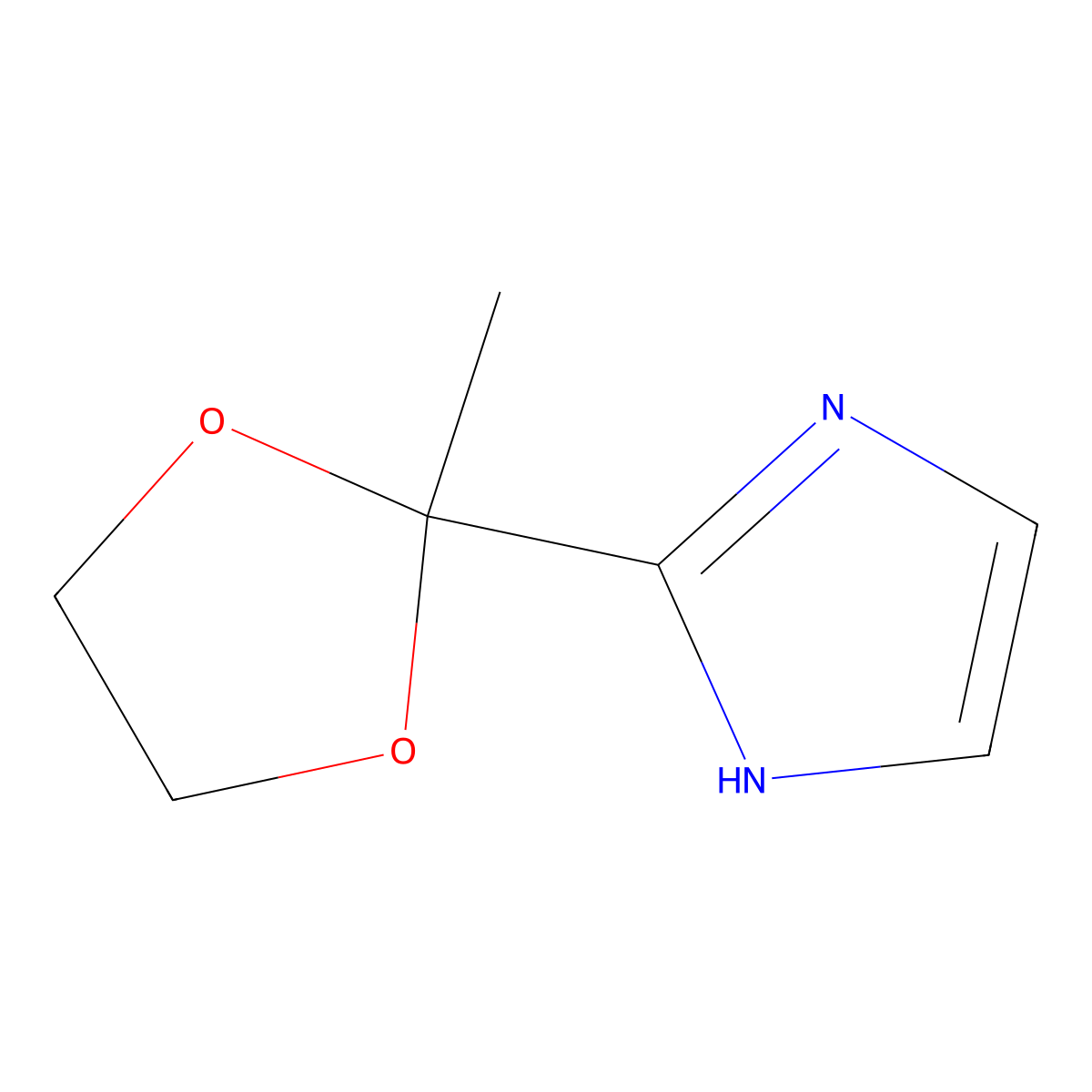 2-(2-methyl-1,3-dioxolan-2-yl)-1H-imidazole molecular structure, CAS 1823581-76-5