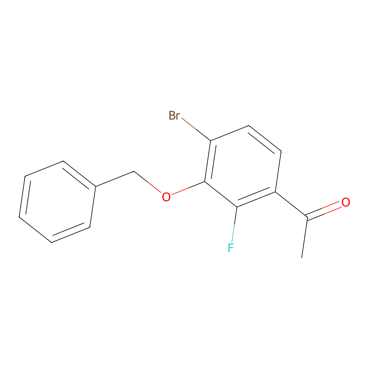 1-(3-(Benzyloxy)-4-bromo-2-fluorophenyl)ethanone molecular structure, CAS 1823581-91-4