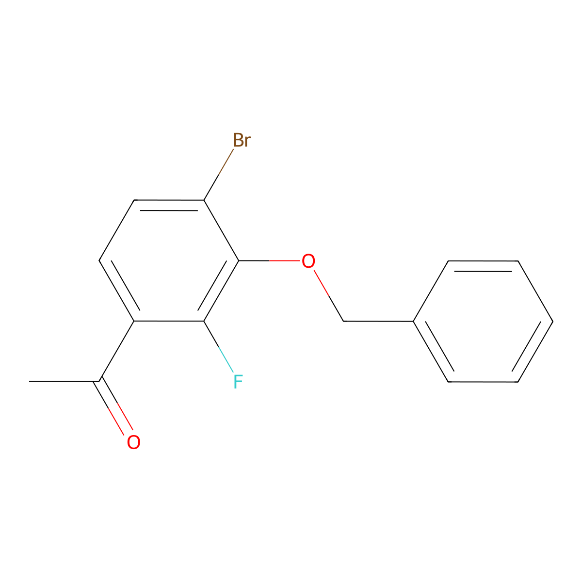 1-(3-(Benzyloxy)-4-bromo-2-fluorophenyl)ethanone molecular structure, CAS 1823581-91-4