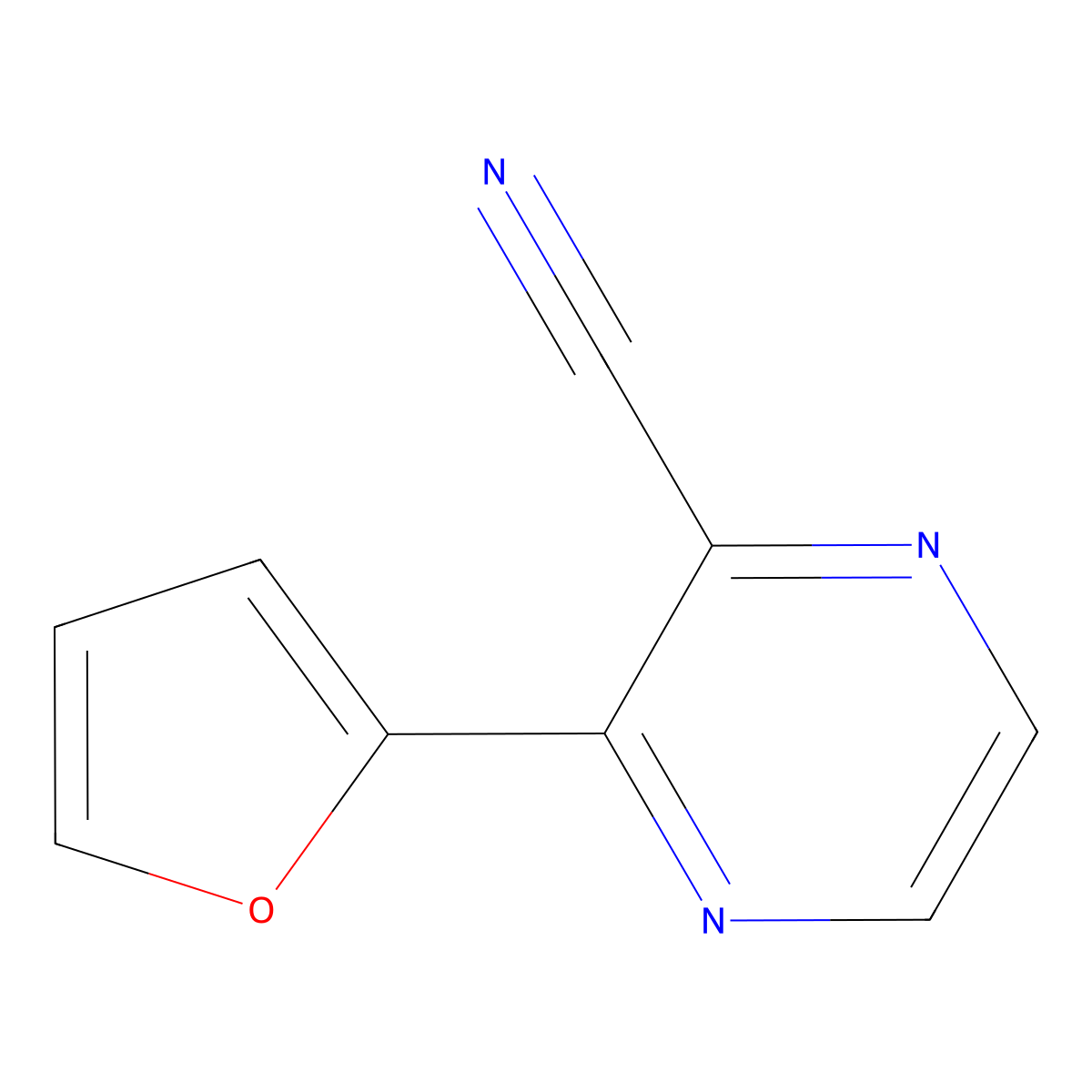 3-(Furan-2-yl)pyrazine-2-carbonitrile molecular structure, CAS 1823582-07-5