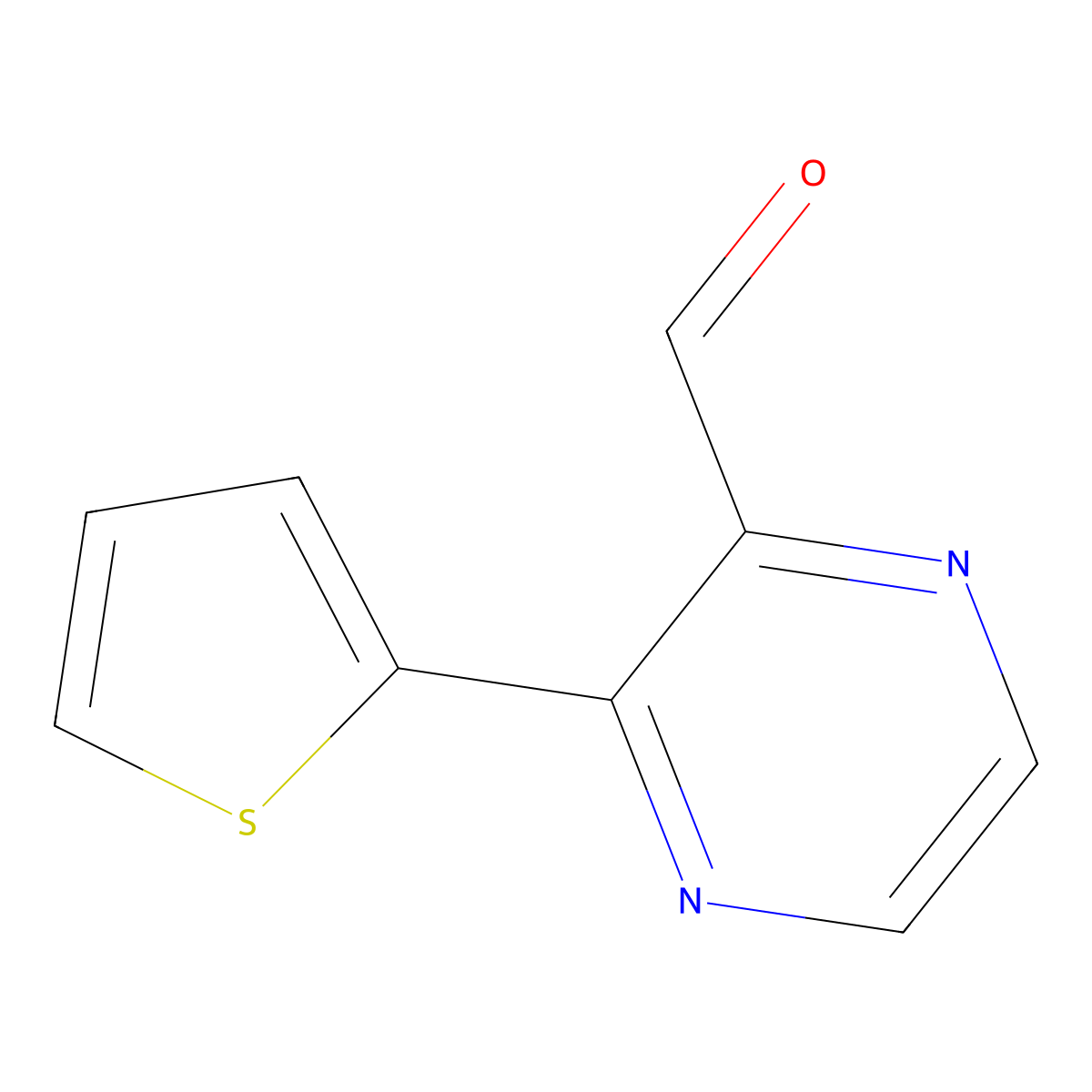 3-(Thiophen-2-yl)pyrazine-2-carbaldehyde molecular structure, CAS 1823582-42-8