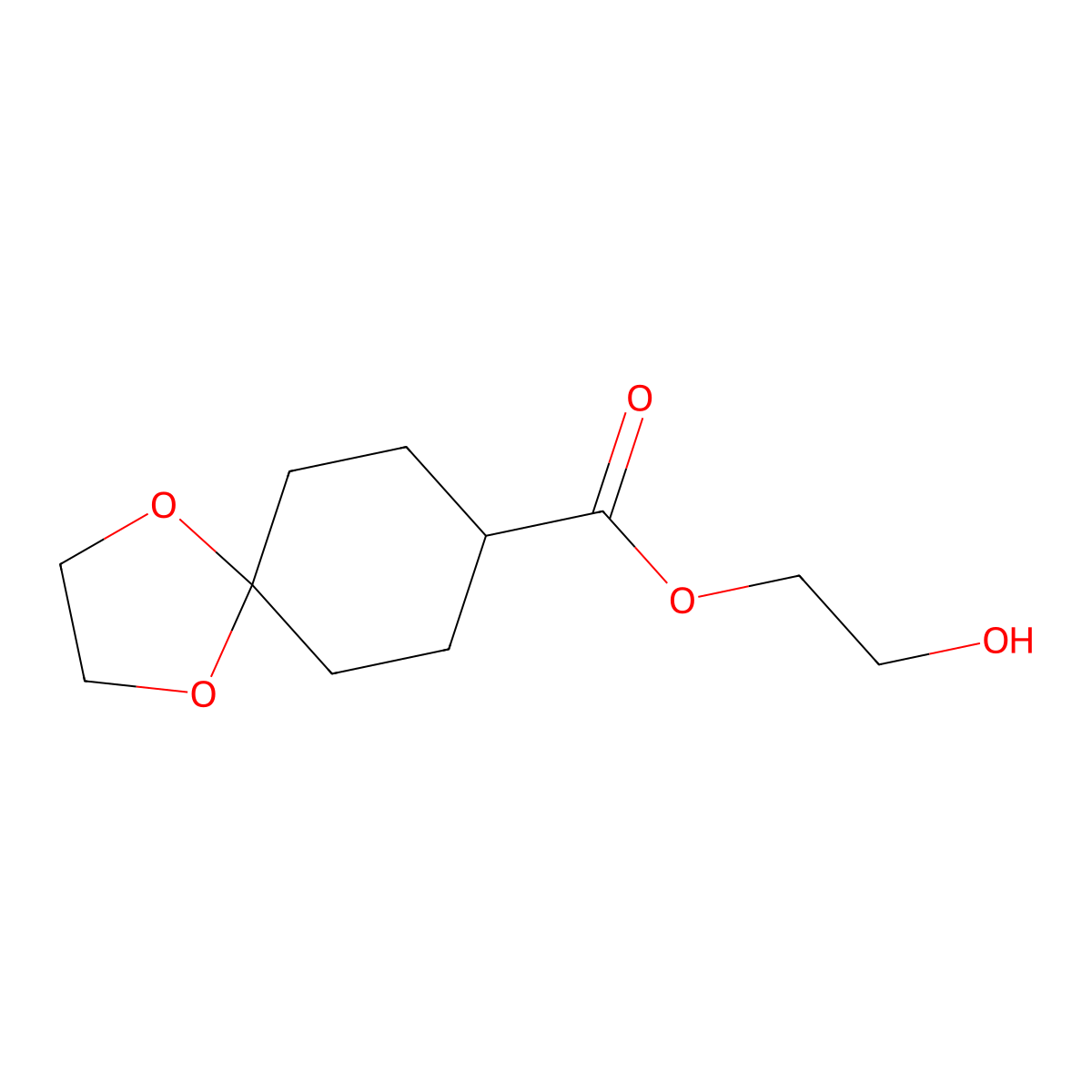 2-Hydroxyethyl 1,4-Dioxaspiro[4.5]decane-8-carboxylate molecular structure, CAS 1823582-50-8