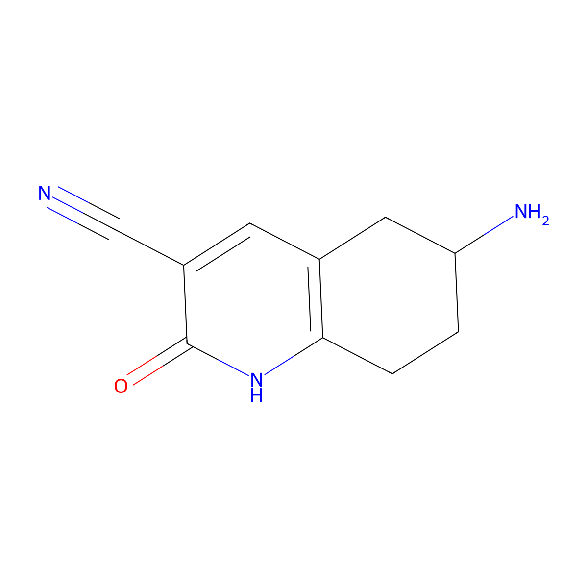 6-Amino-2-oxo-1,2,5,6,7,8-hexahydroquinoline-3-carbonitrile molecular structure, CAS 1823582-75-7