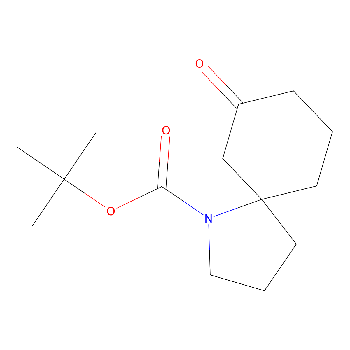 tert-Butyl 7-oxo-1-azaspiro[4.5]decane-1-carboxylate molecular structure, CAS 1823585-18-7