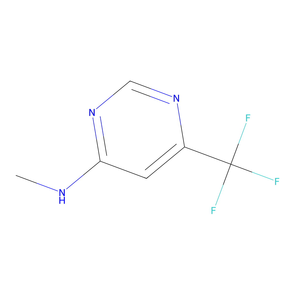 Methyl-(6-trifluoromethyl-pyrimidin-4-yl)-amine molecular structure, CAS 1823585-68-7