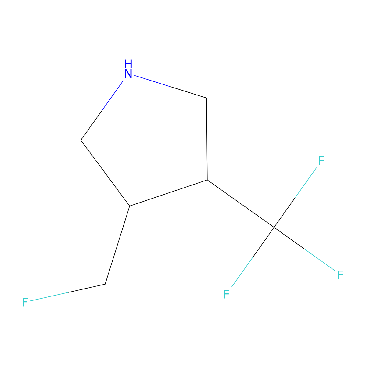 3-(Fluoromethyl)-4-(trifluoromethyl)pyrrolidine molecular structure, CAS 1823587-33-2