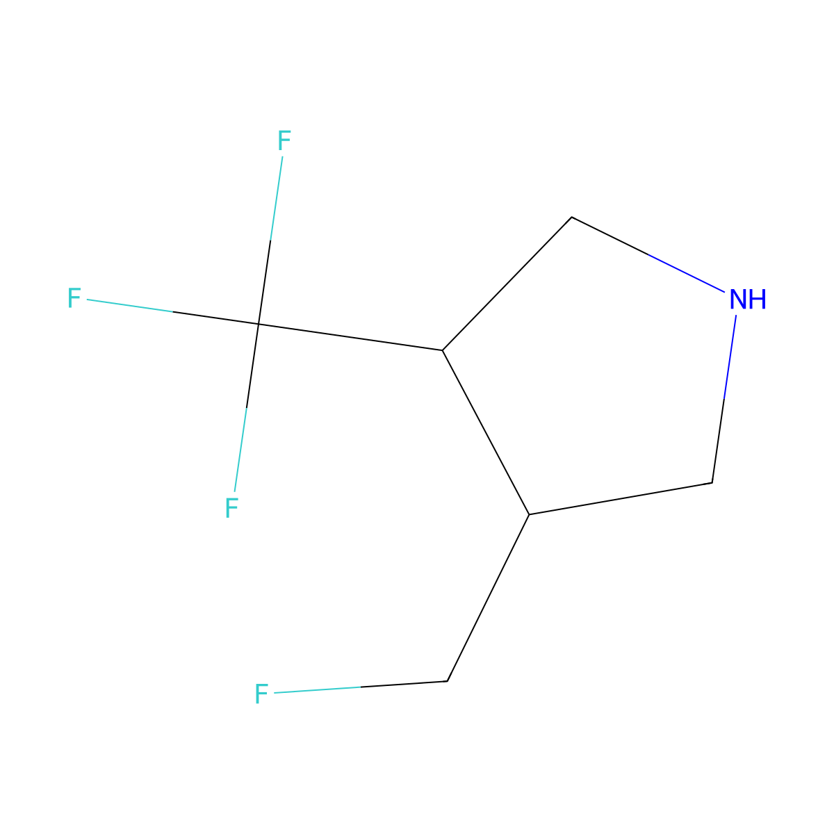 3-(Fluoromethyl)-4-(trifluoromethyl)pyrrolidine molecular structure, CAS 1823587-33-2