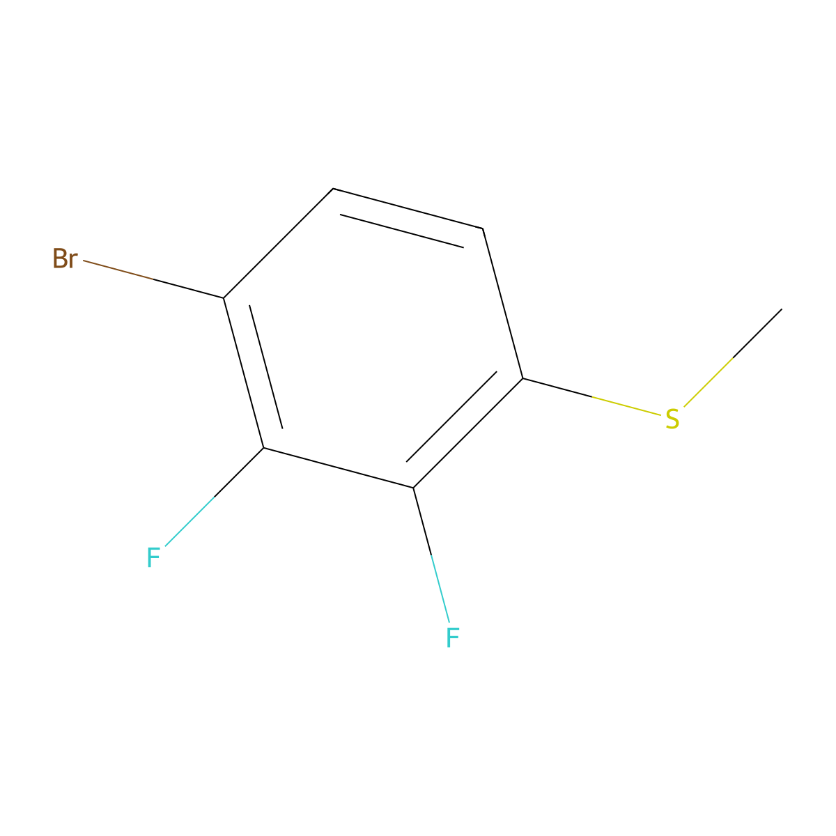 (4-Bromo-2,3-difluorophenyl)(methyl)sulfane molecular structure, CAS 1823588-11-9