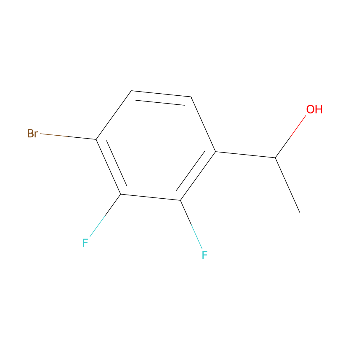 1-(4-Bromo-2,3-difluorophenyl)ethanol molecular structure, CAS 1823588-17-5