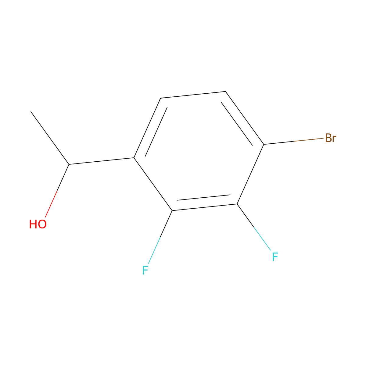1-(4-Bromo-2,3-difluorophenyl)ethanol molecular structure, CAS 1823588-17-5