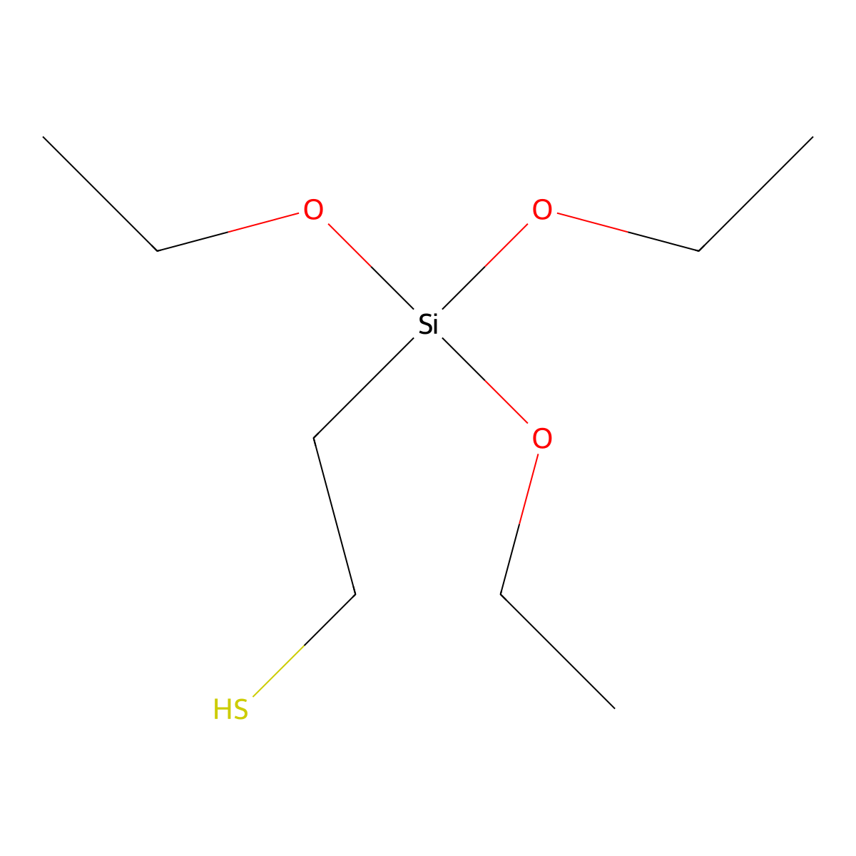 2-(Triethoxysilyl)ethanethiol molecular structure, CAS 18236-15-2