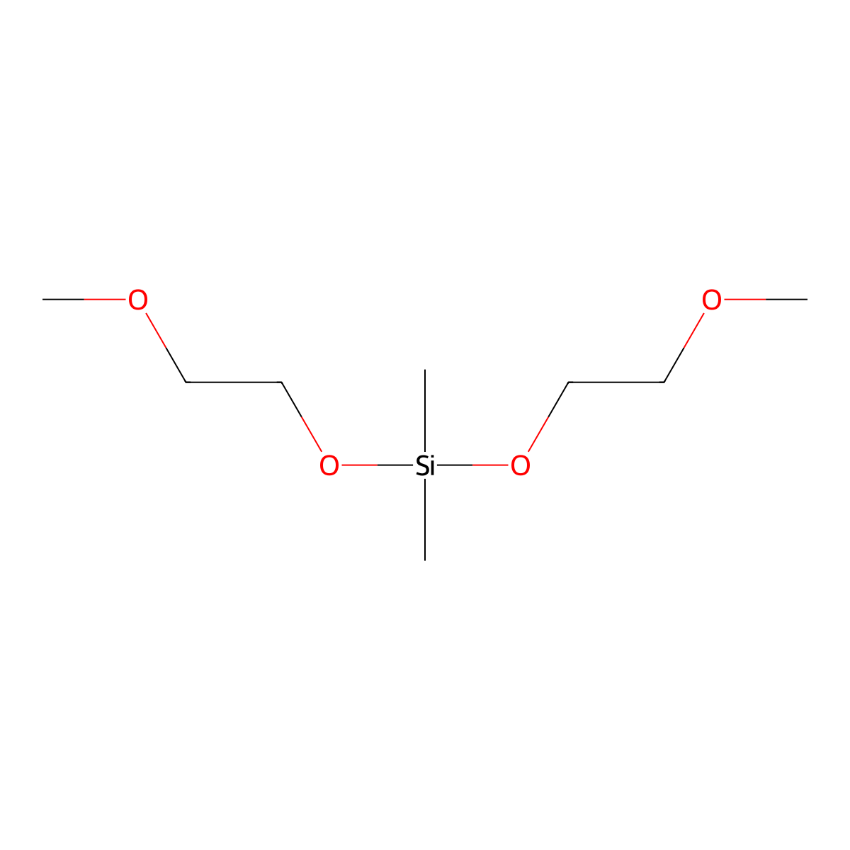 6,6-Dimethyl-2,5,7,10-tetraoxa-6-silaundecane molecular structure, CAS 18236-23-2