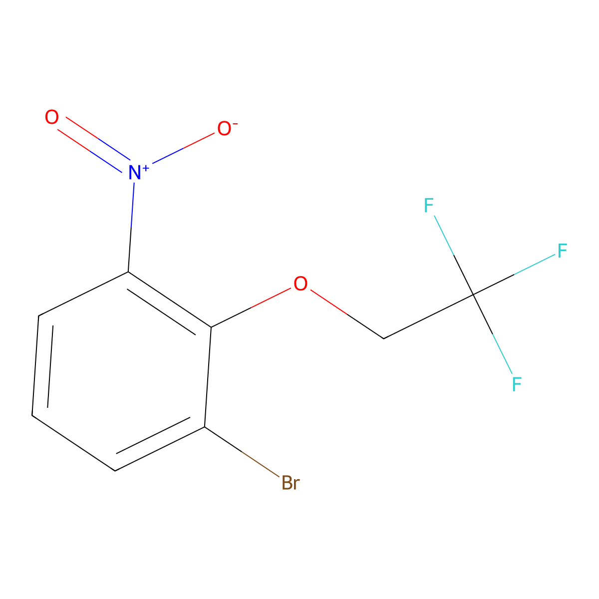 1-Bromo-3-nitro-2-(2,2,2-trifluoroethoxy)benzene molecular structure, CAS 1823606-26-3