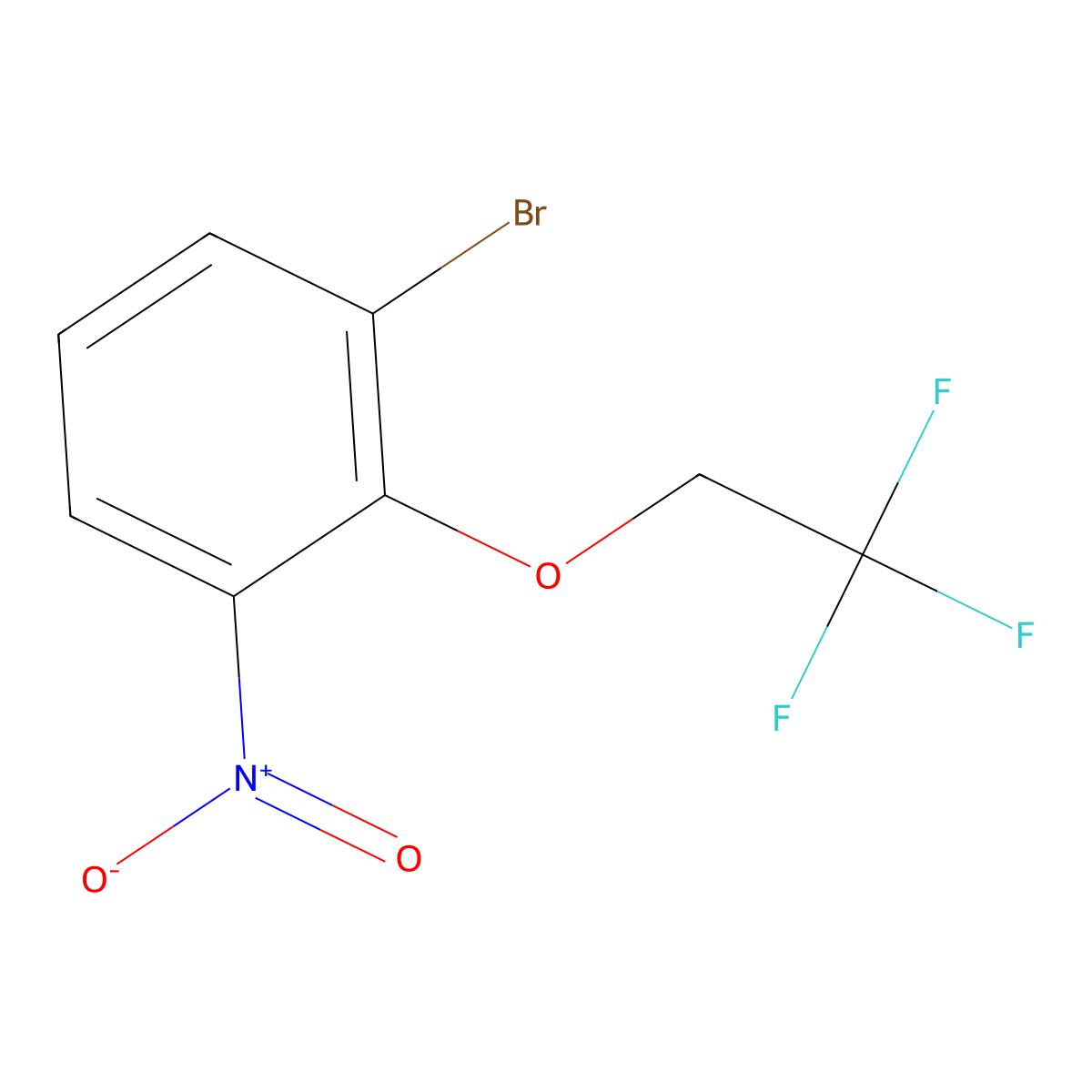 1-Bromo-3-nitro-2-(2,2,2-trifluoroethoxy)benzene molecular structure, CAS 1823606-26-3