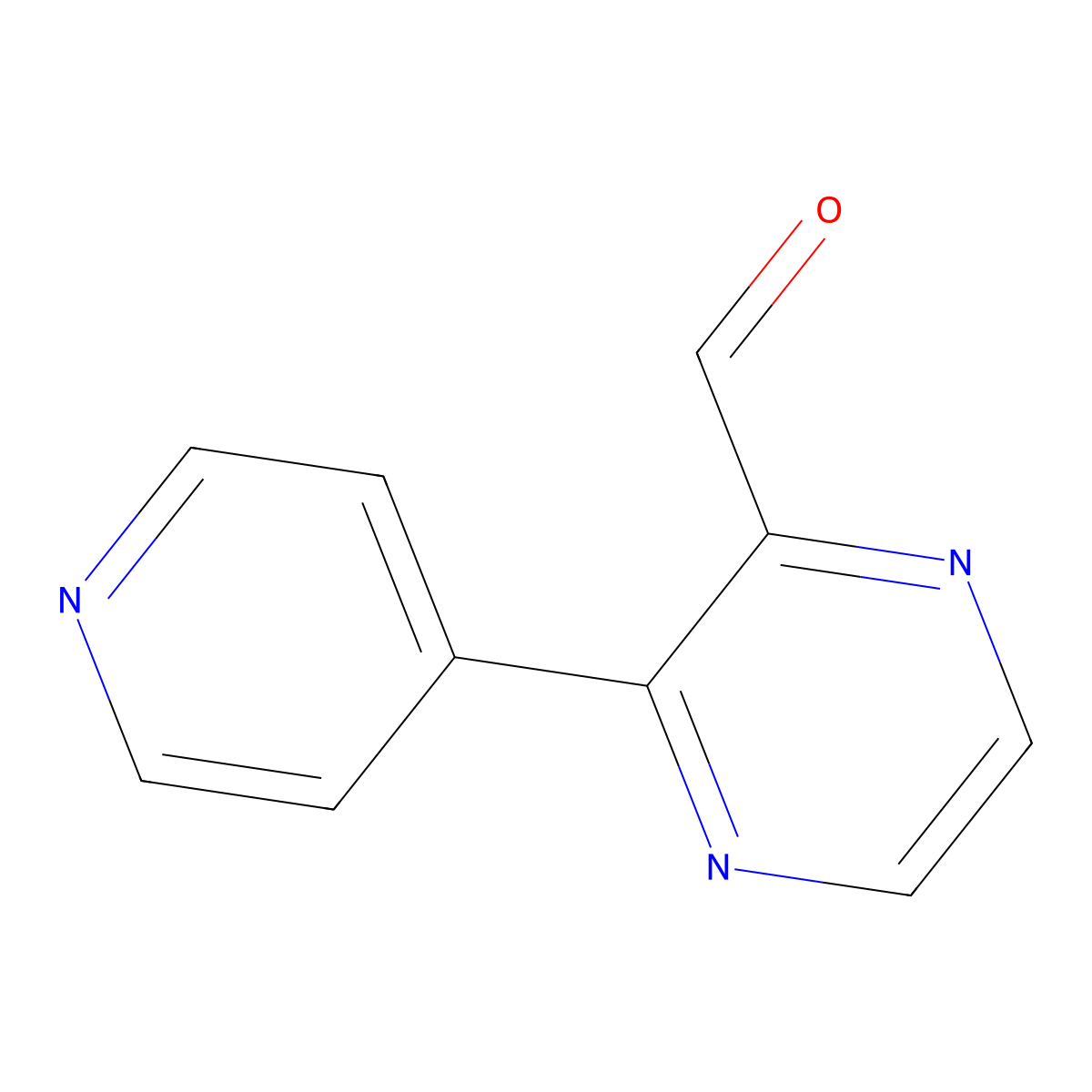 3-(Pyridin-4-yl)pyrazine-2-carbaldehyde molecular structure, CAS 1823606-96-7