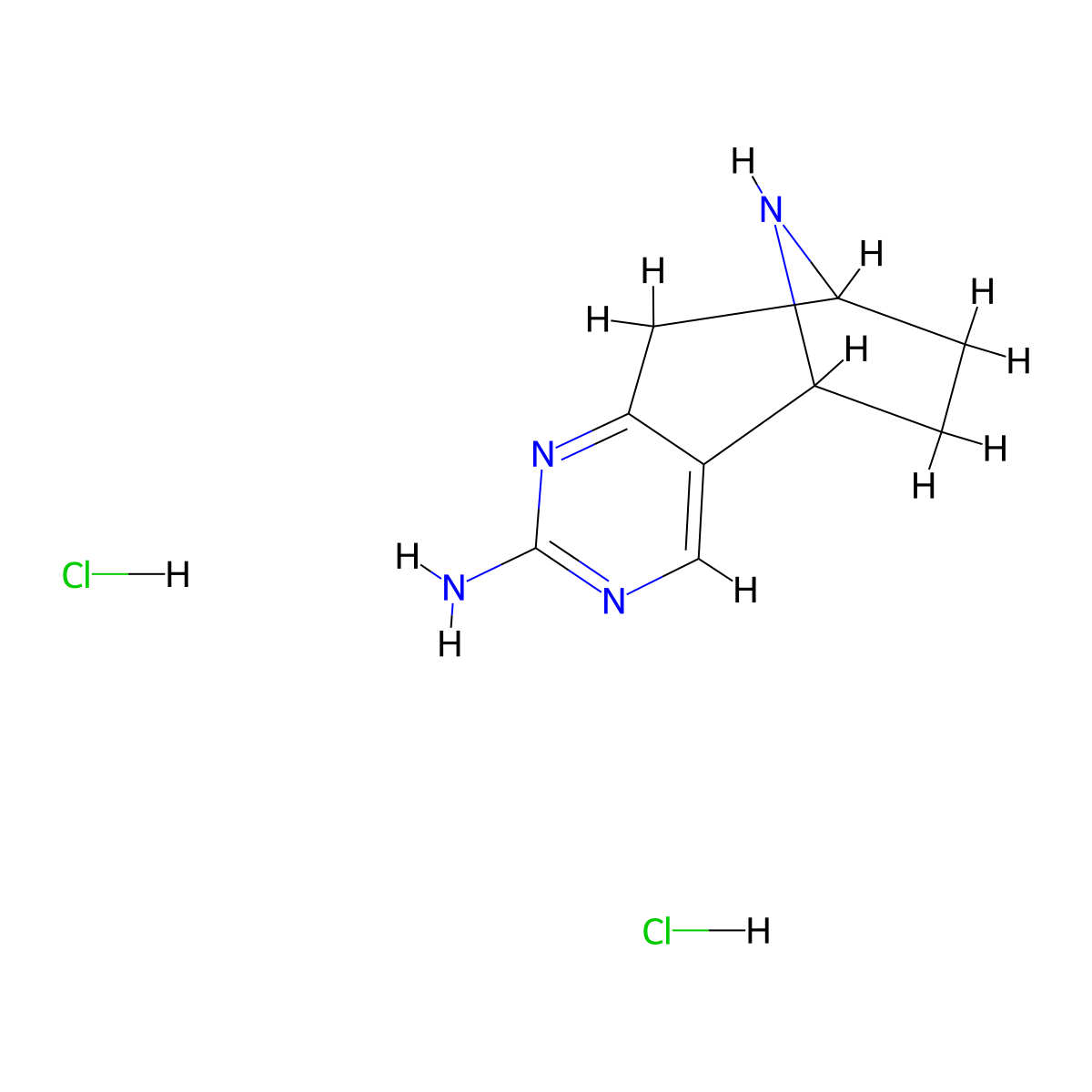 4,6,12-Triazatricyclo[7.2.1.0,2,7]dodeca-2,4,6-trien-5-amine dihydrochloride molecular structure, CAS 1823607-31-3