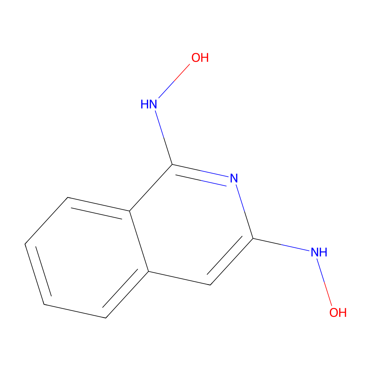 N-[1-(hydroxyamino)isoquinolin-3-yl]hydroxylamine molecular structure, CAS 1823607-75-5