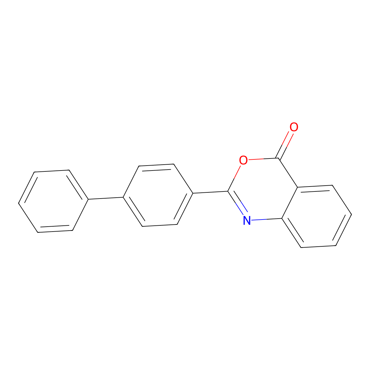 2-(4-Phenylphenyl)-3,1-benzoxazin-4-one molecular structure, CAS 182361-62-2