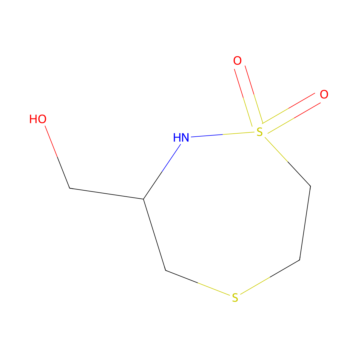 3-(Hydroxymethyl)-1lambda6,5,2-dithiazepane-1,1-dione molecular structure, CAS 1823612-32-3