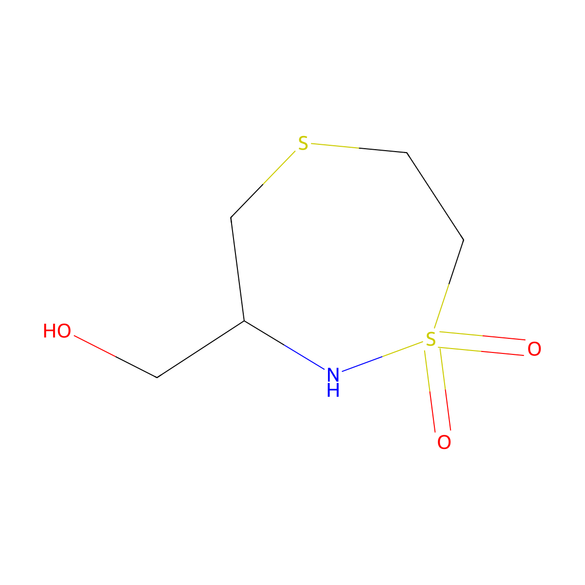 3-(Hydroxymethyl)-1lambda6,5,2-dithiazepane-1,1-dione molecular structure, CAS 1823612-32-3