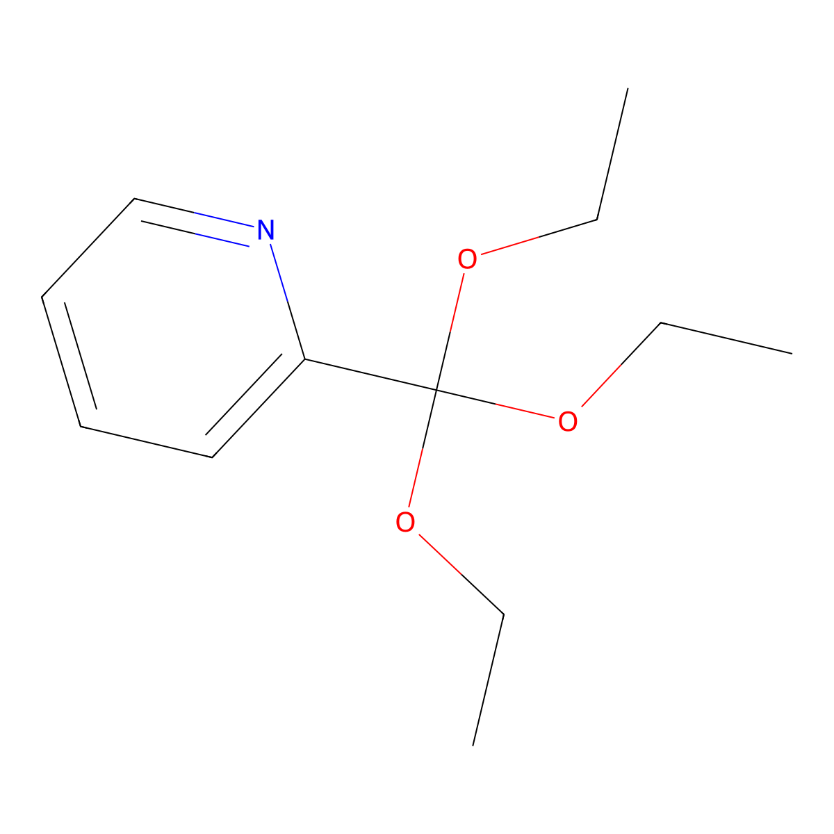 2-(Triethoxymethyl)pyridine molecular structure, CAS 1823613-30-4