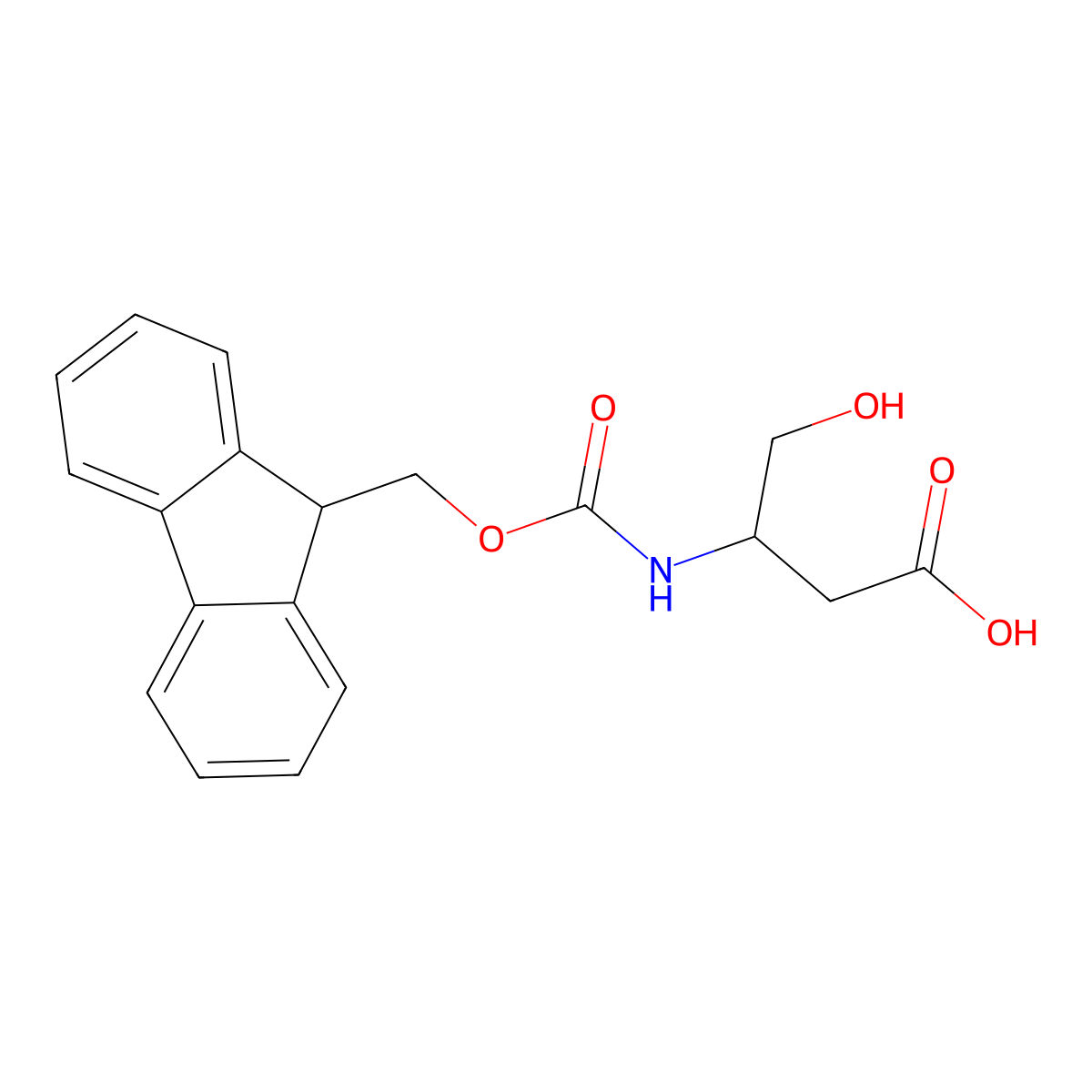 3-({[(9H-fluoren-9-yl)methoxy]carbonyl}amino)-4-hydroxybutanoic acid molecular structure, CAS 1823615-48-0