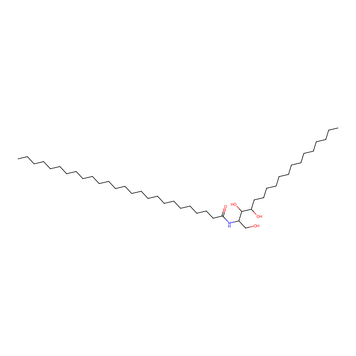 N-hexacosanoylphytosphingosine molecular structure, CAS 182362-51-2
