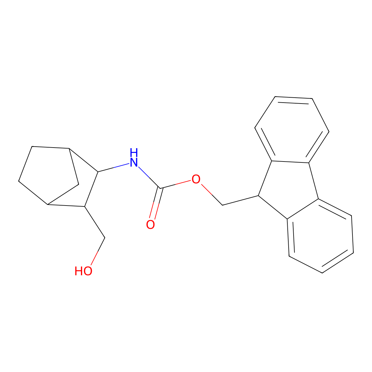 (9H-fluoren-9-yl)methyl N-[3-(hydroxymethyl)bicyclo[2.2.1]heptan-2-yl]carbamate molecular structure, CAS 1823624-68-5
