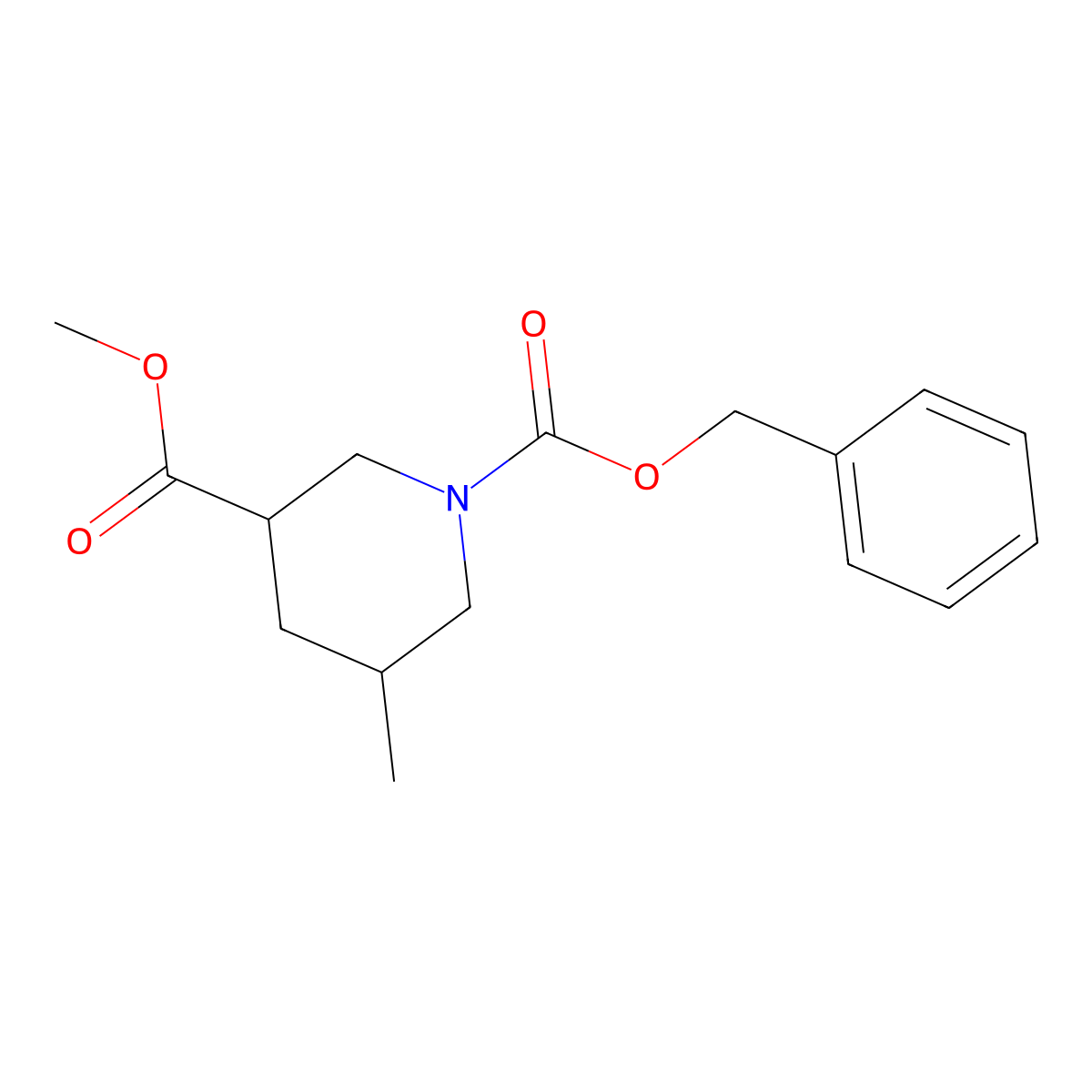 1,3-Piperidinedicarboxylic acid, 5-methyl-, 3-methyl 1-(phenylmethyl) ester molecular structure, CAS 1823629-71-5