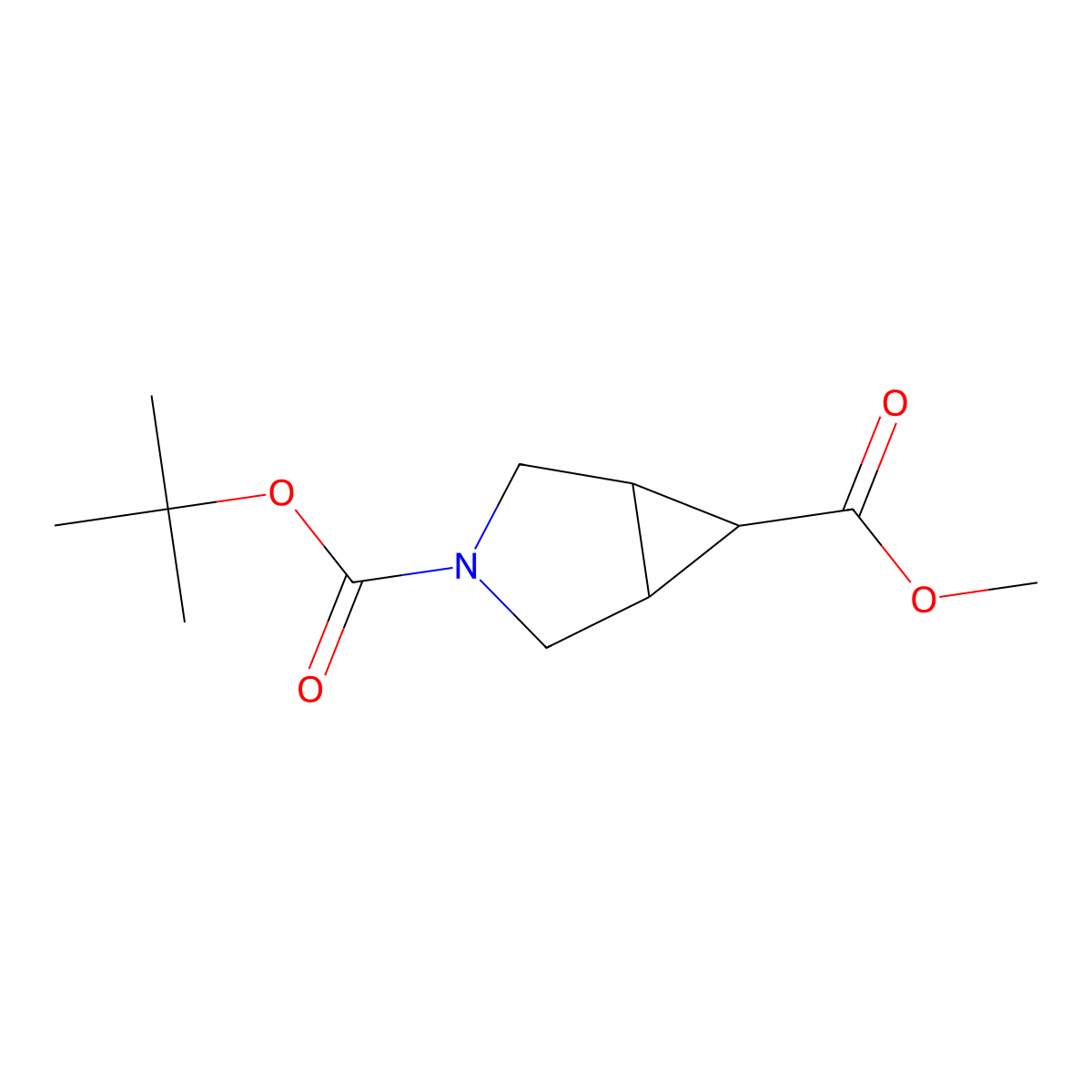 Methyl exo-3-boc-3-azabicyclo[3.1.0]hexane-6-carboxylate molecular structure, CAS 1823629-91-9