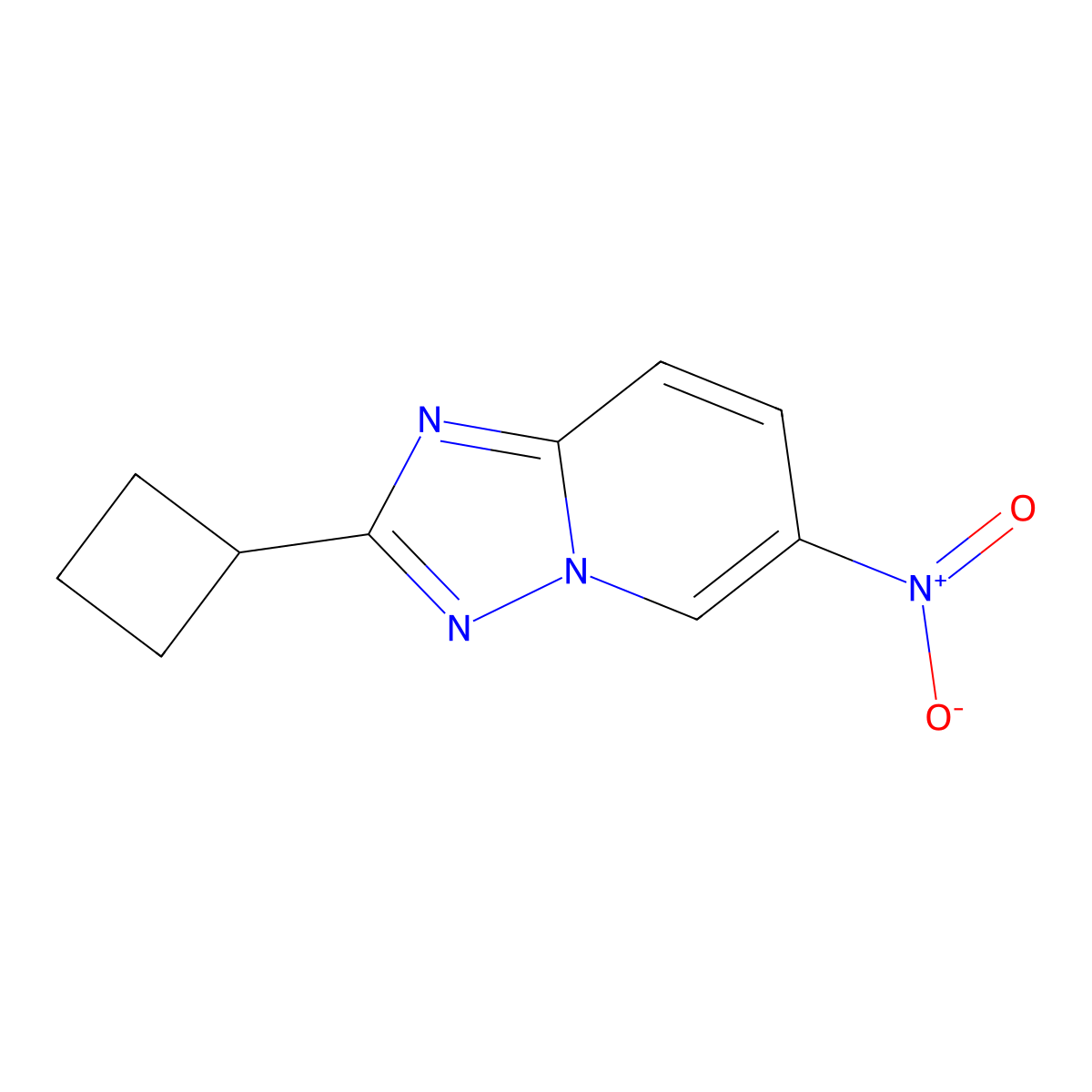 2-Cyclobutyl-6-nitro-[1,2,4]triazolo[1,5-a]pyridine molecular structure, CAS 1823630-58-5