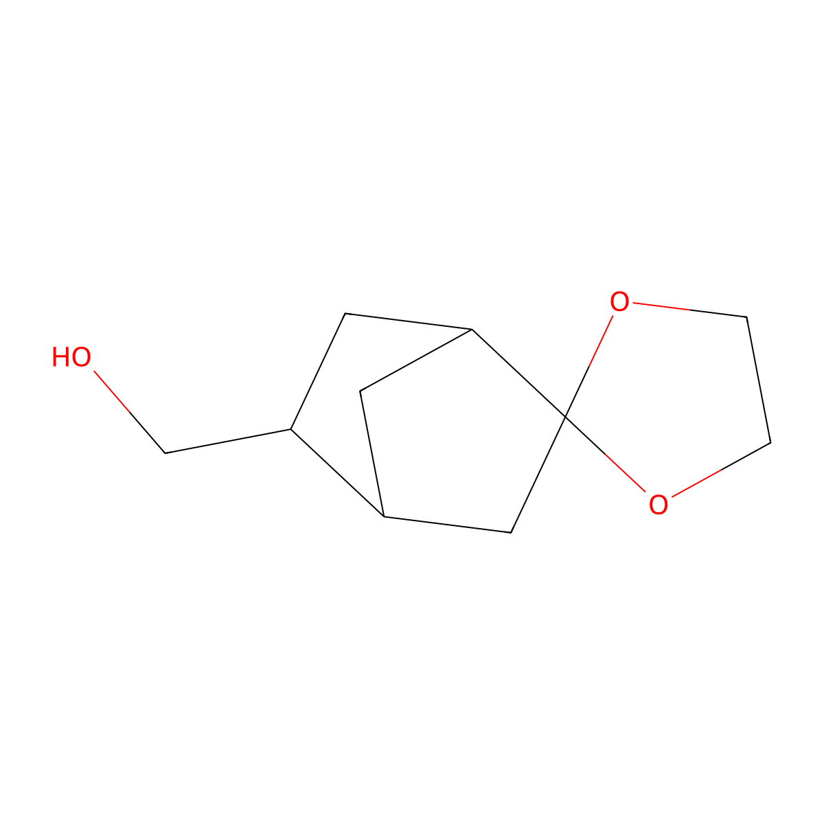 Spiro[bicyclo[2.2.1]heptane-2,2'-[1,3]dioxolane]-5-methanol molecular structure, CAS 1823630-59-6