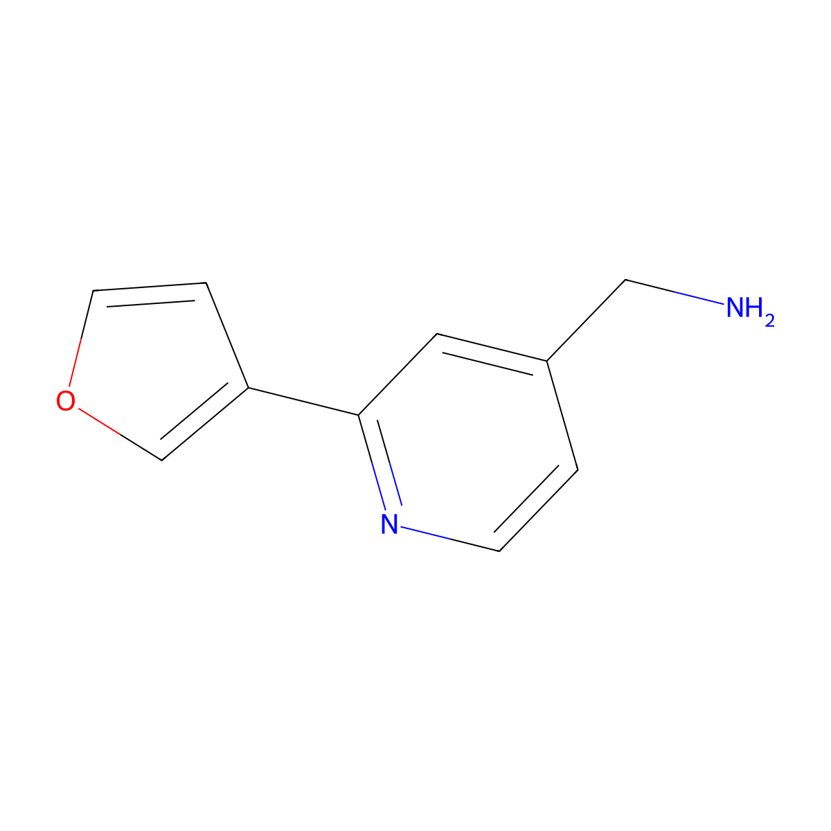 [2-(Furan-3-yl)pyridin-4-yl]methanamine molecular structure, CAS 1823644-27-4