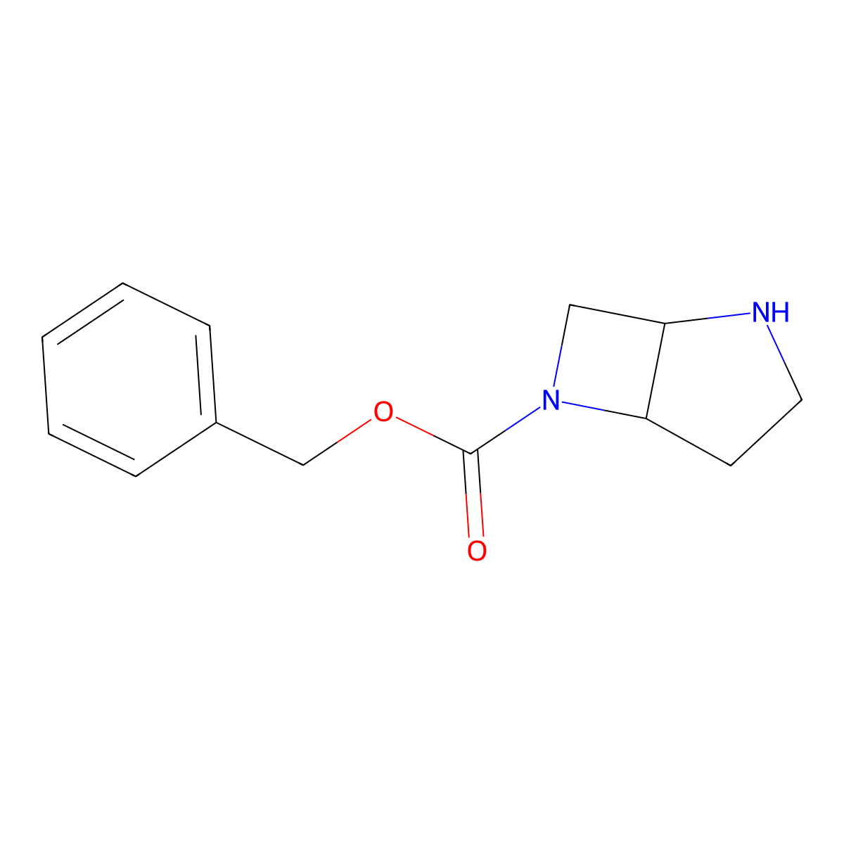 Benzyl 2,6-diazabicyclo[3.2.0]heptane-6-carboxylate molecular structure, CAS 1823645-37-9