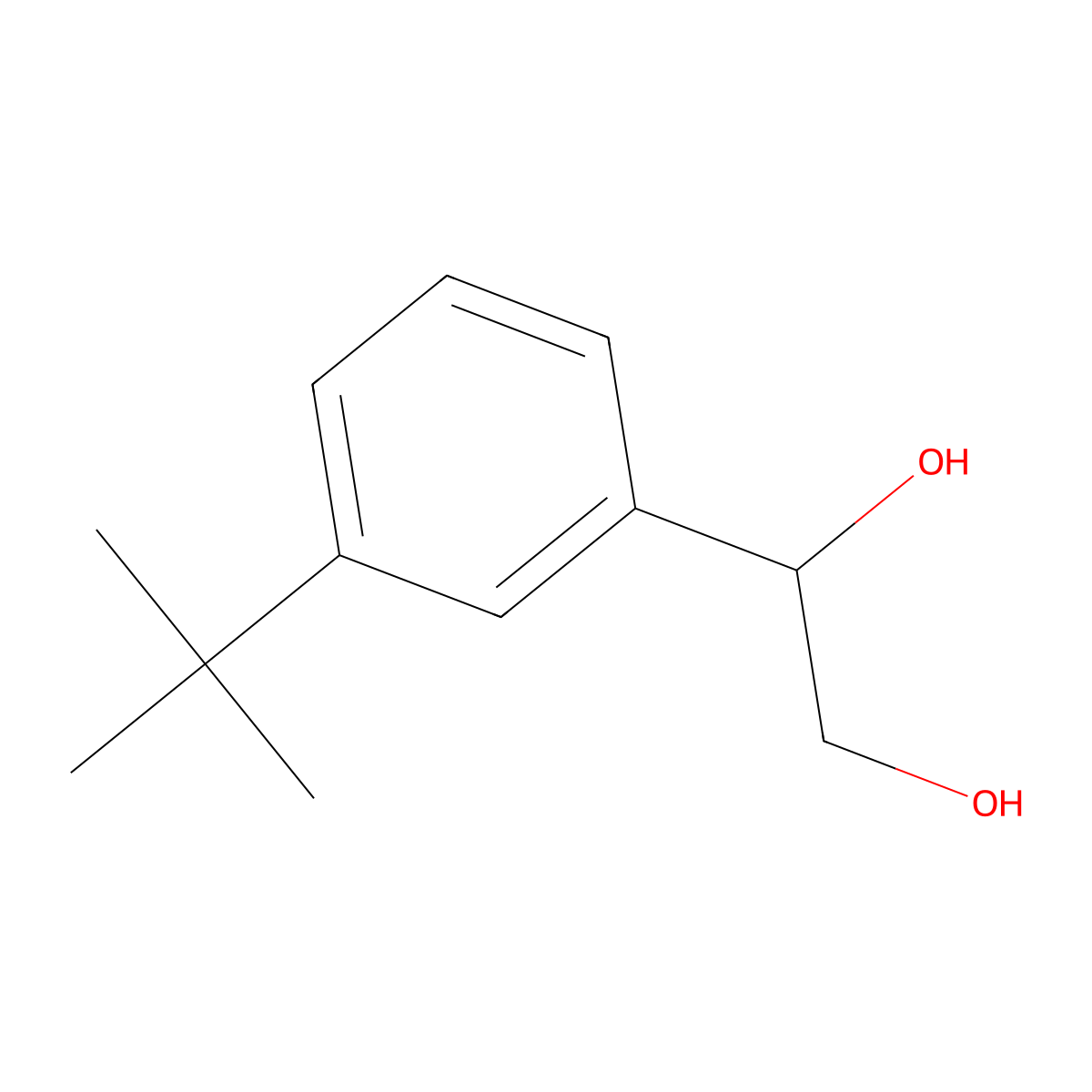 1-(3-Tert-butylphenyl)ethane-1,2-diol molecular structure, CAS 1823650-08-3