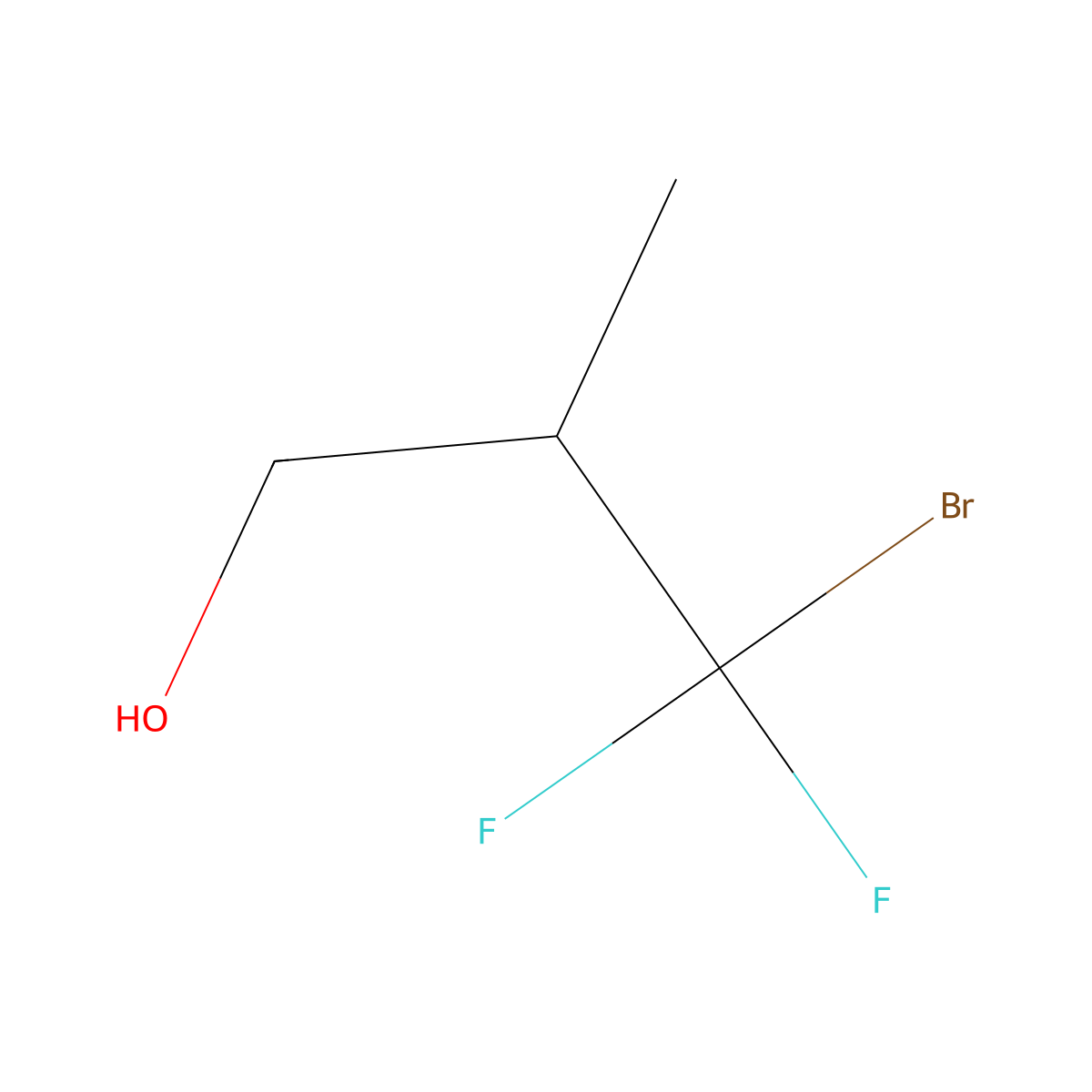 3-Bromo-3,3-difluoro-2-methylpropan-1-ol molecular structure, CAS 1823655-79-3