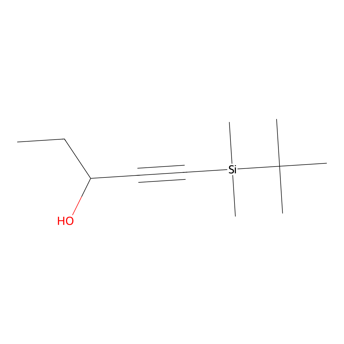 1-[(1,1-Dimethylethyl)dimethylsilyl]-1-pentyn-3-ol molecular structure, CAS 1823666-00-7