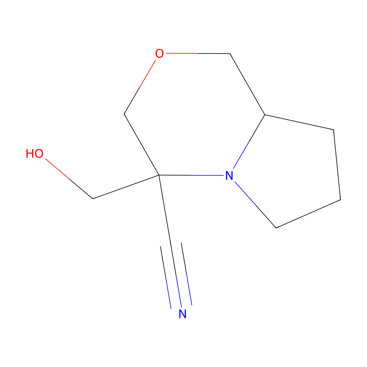 4-(Hydroxymethyl)-1,3,6,7,8,8a-hexahydropyrrolo[2,1-c][1,4]oxazine-4-carbonitrile molecular structure, CAS 1823688-33-0