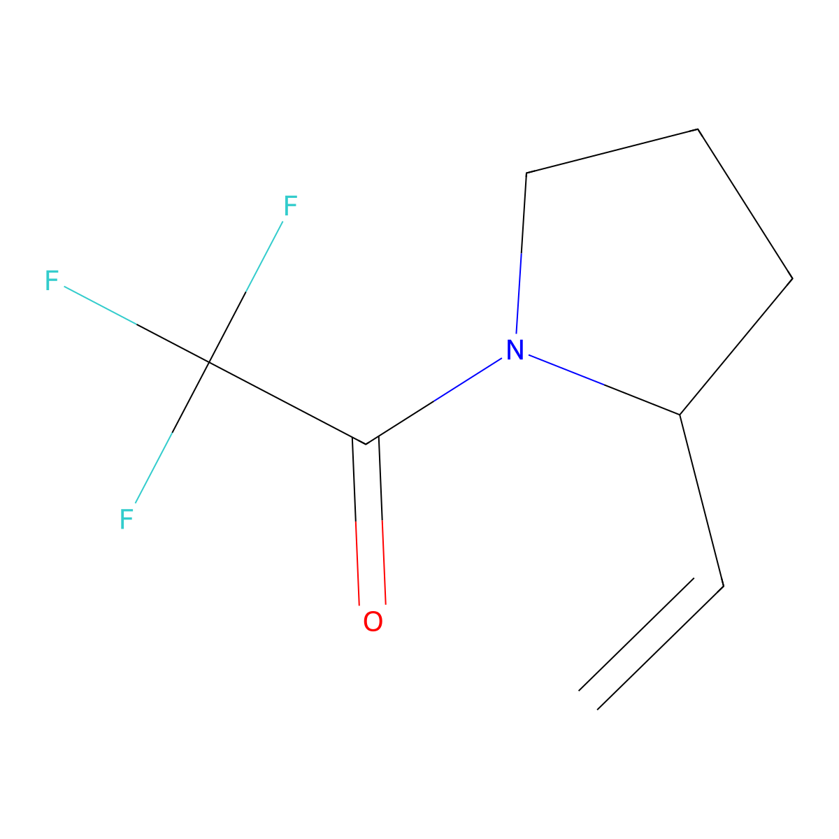 1-(2-Ethenylpyrrolidin-1-yl)-2,2,2-trifluoroethan-1-one molecular structure, CAS 1823701-05-8