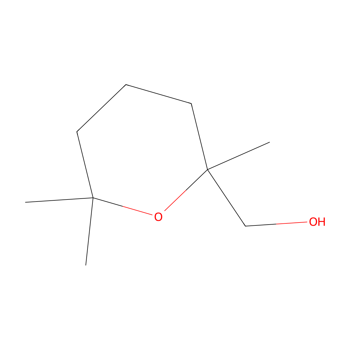 (2,6,6-Trimethyloxan-2-yl)methanol molecular structure, CAS 1823722-86-6