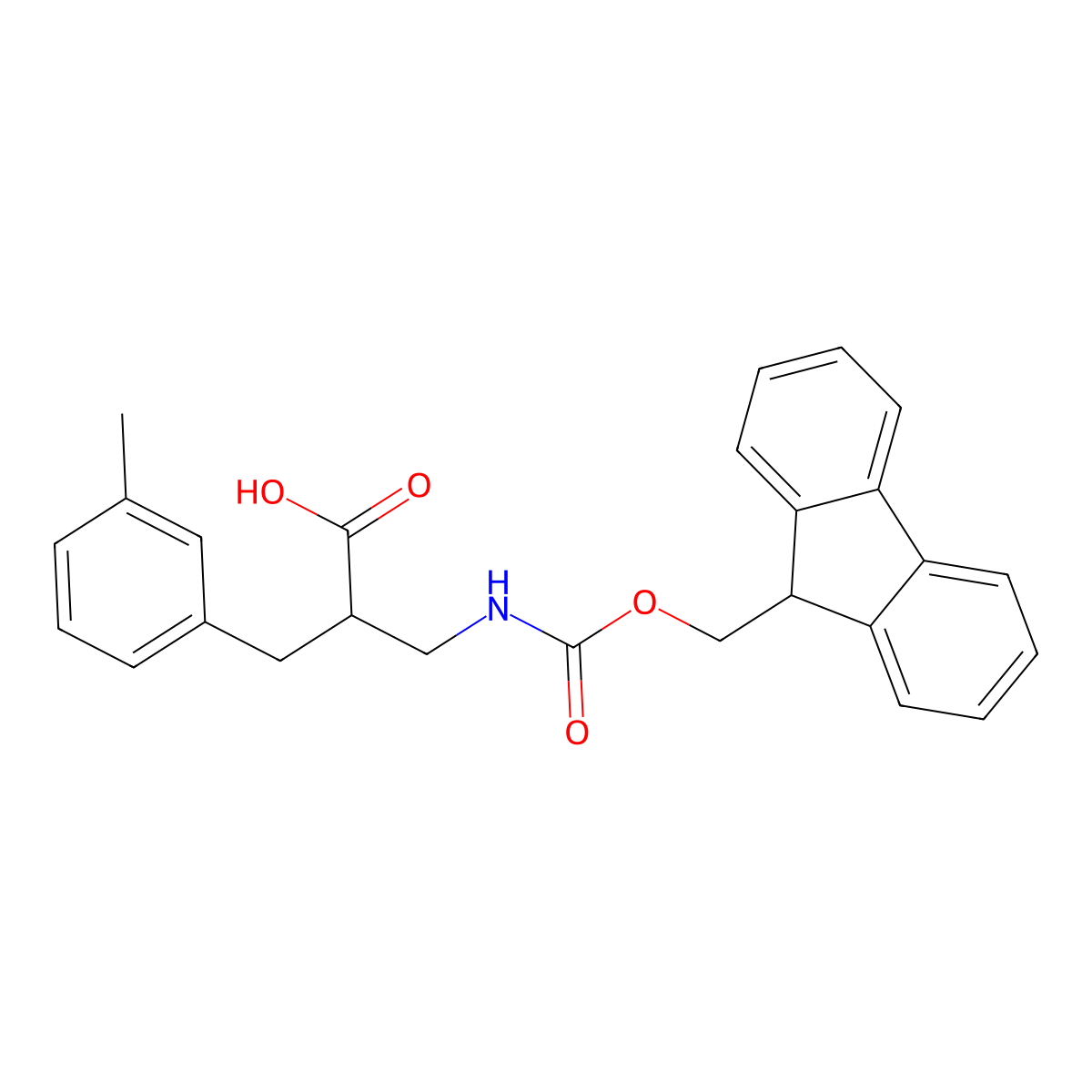 3-({[(9H-fluoren-9-yl)methoxy]carbonyl}amino)-2-[(3-methylphenyl)methyl]propanoic acid molecular structure, CAS 1823723-77-8