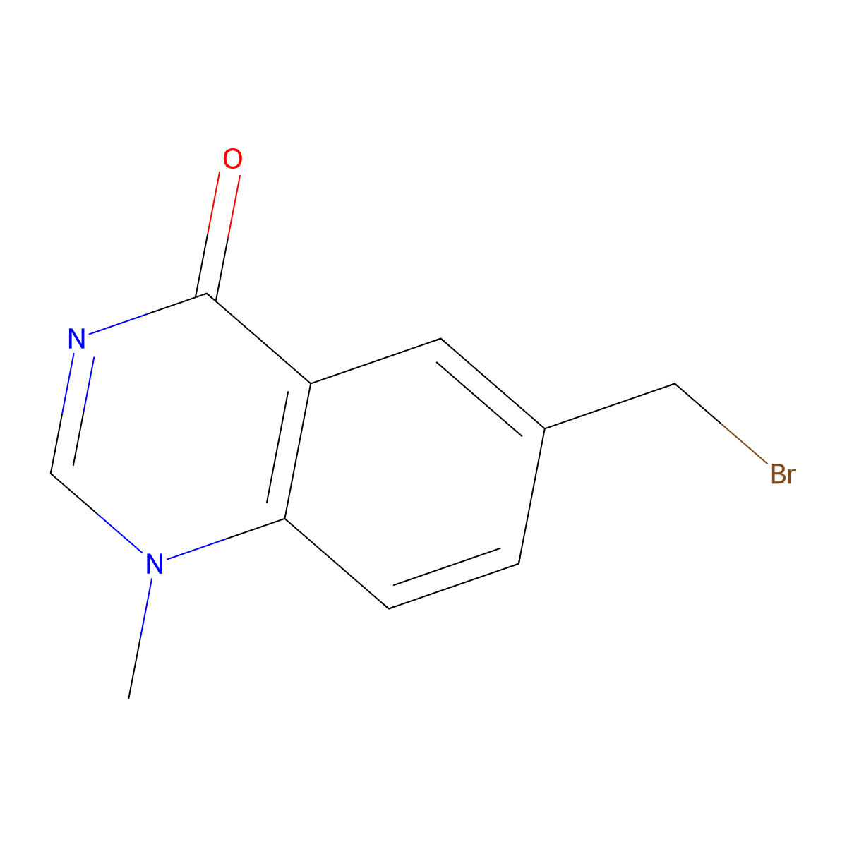 6-(Bromomethyl)-1-methylquinazolin-4(1H)-one molecular structure, CAS 1823729-44-7