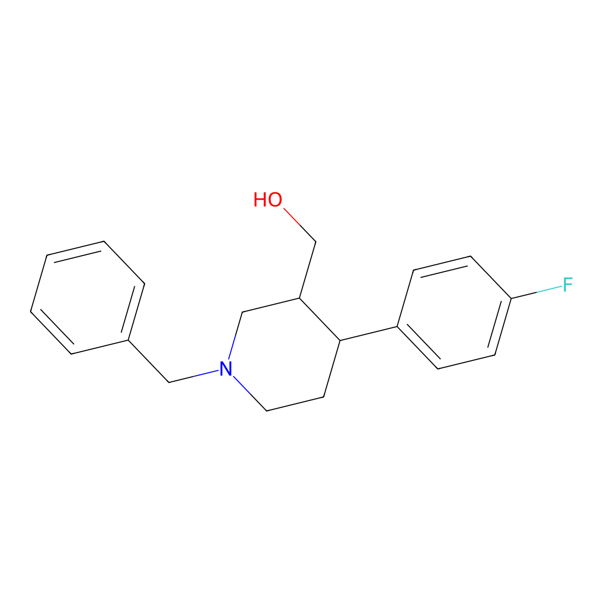 [1-Benzyl-4-(4-fluorophenyl)piperidin-3-YL]methanol molecular structure, CAS 1823755-58-3