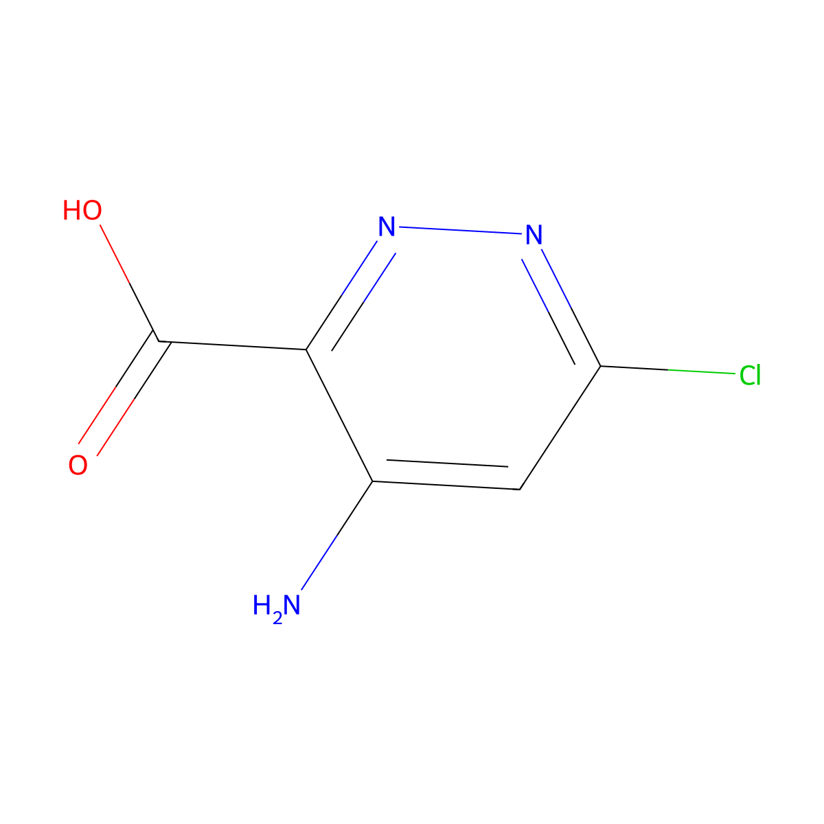 4-Amino-6-chloropyridazine-3-carboxylic acid molecular structure, CAS 1823757-84-1