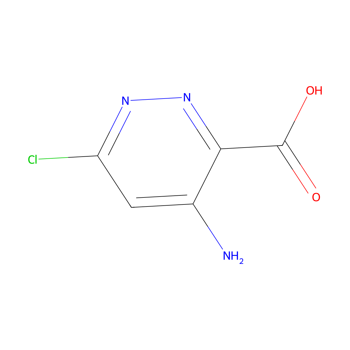 4-Amino-6-chloropyridazine-3-carboxylic acid molecular structure, CAS 1823757-84-1