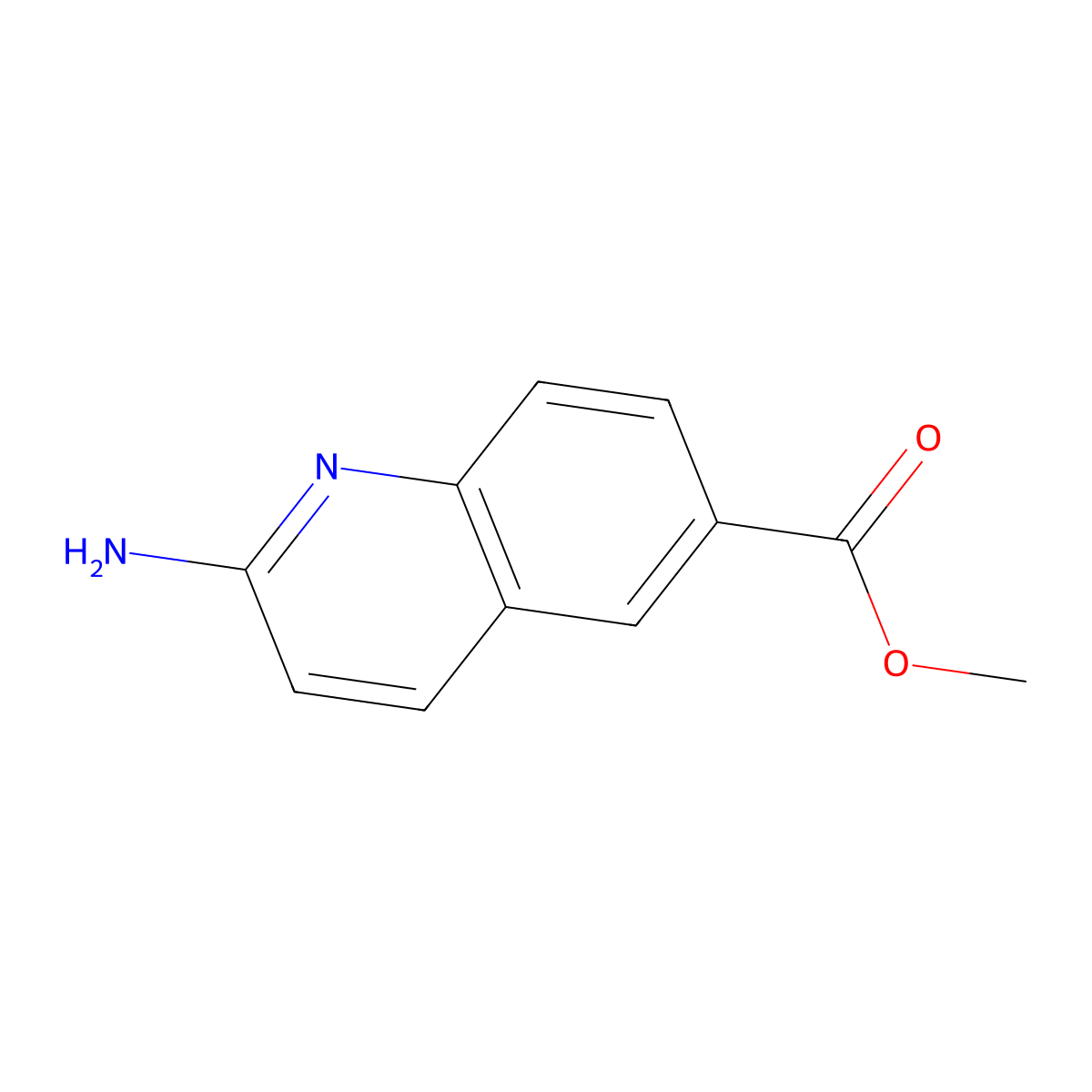 Methyl 2-aminoquinoline-6-carboxylate molecular structure, CAS 1823775-69-4