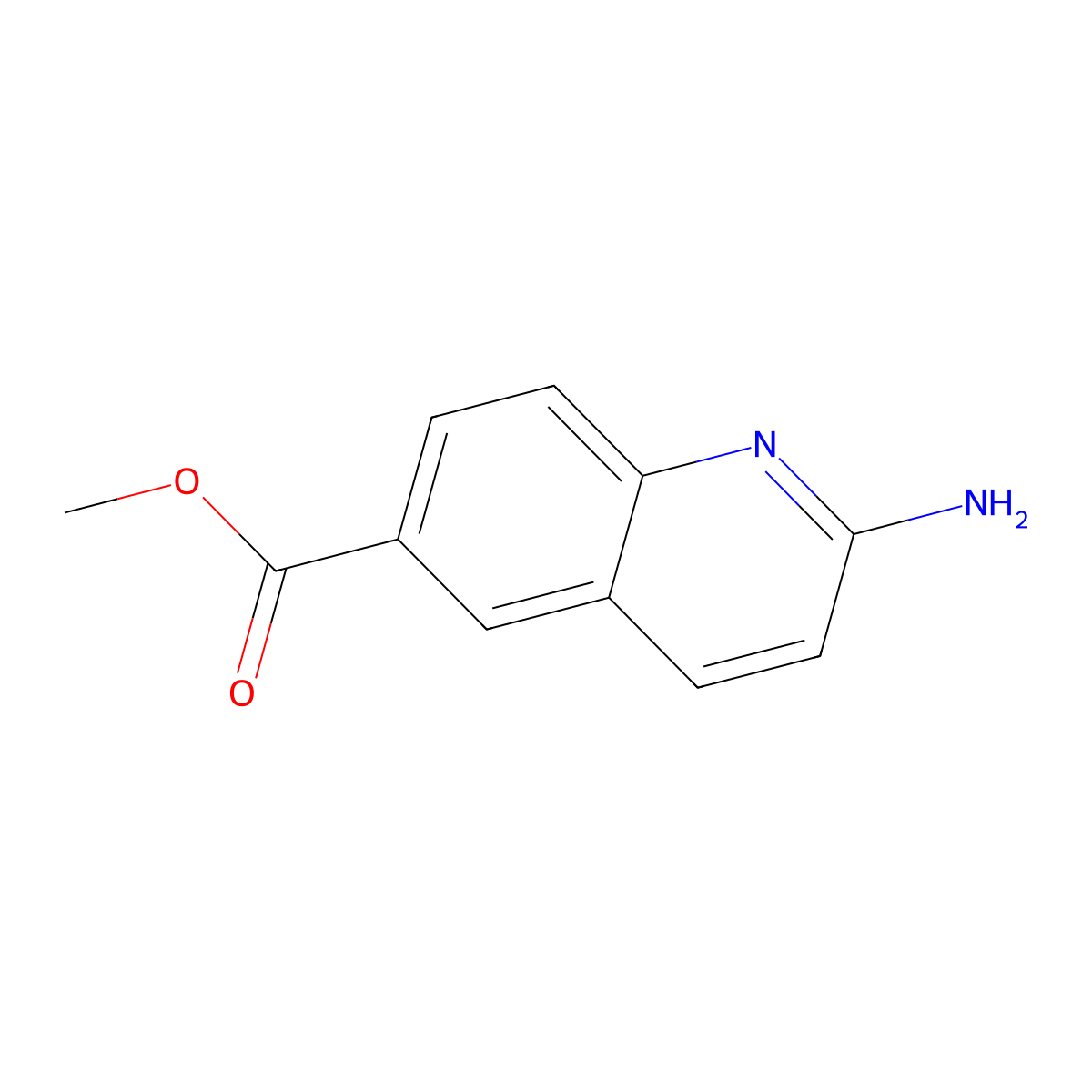 Methyl 2-aminoquinoline-6-carboxylate molecular structure, CAS 1823775-69-4