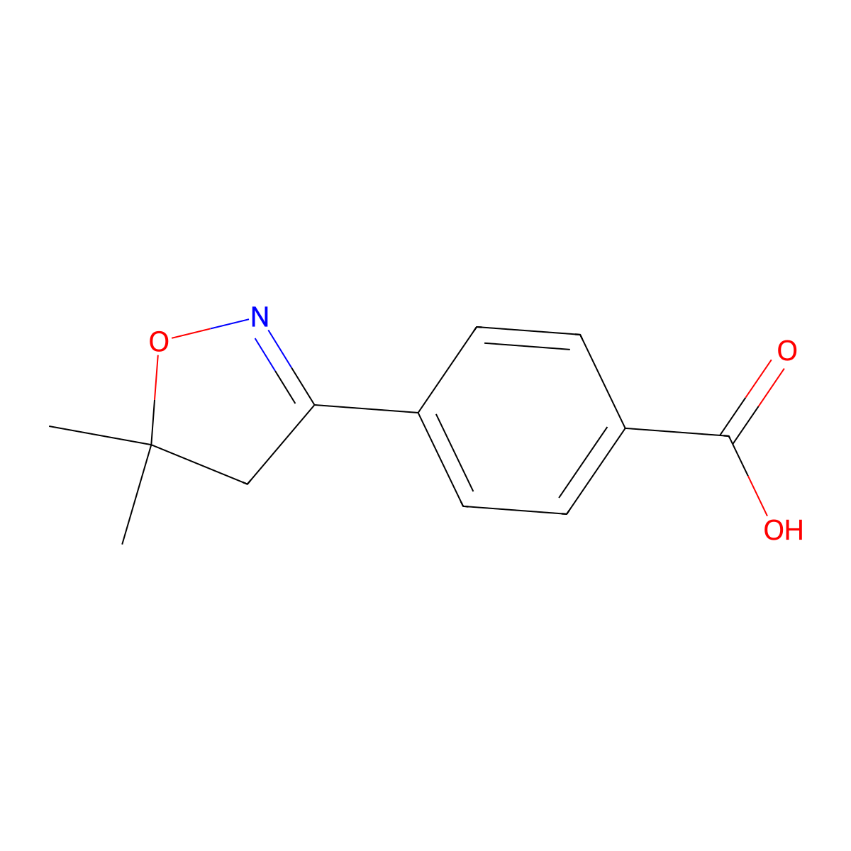 4-(5,5-Dimethyl-4,5-dihydroisoxazol-3-yl)benzoic acid molecular structure, CAS 1823776-05-1