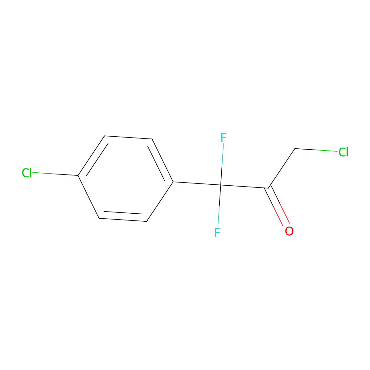 3-Chloro-1-(4-chlorophenyl)-1,1-difluoropropan-2-one molecular structure, CAS 1823776-27-7