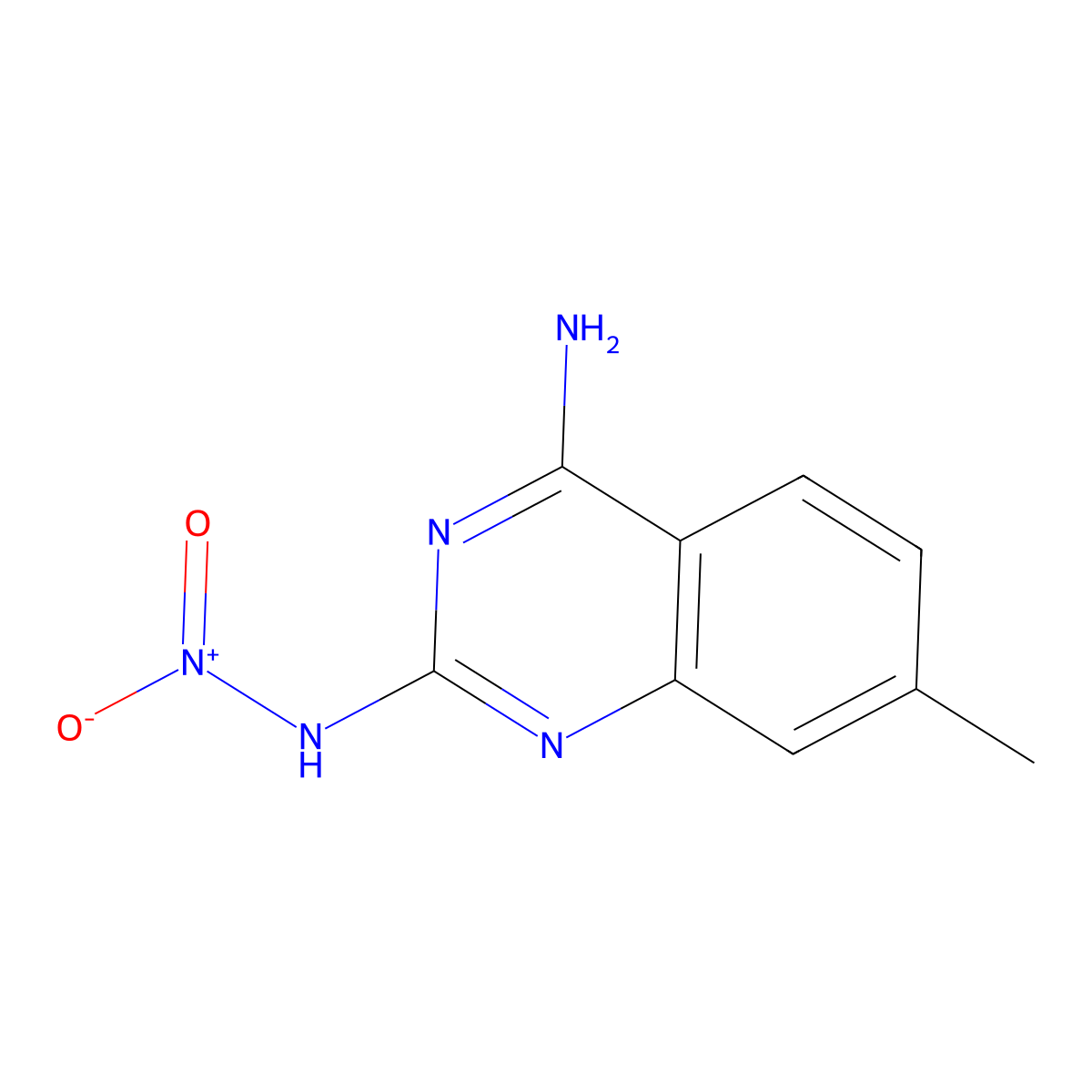 7-methyl-N2-nitroquinazoline-2,4-diamine molecular structure, CAS 1823776-64-2